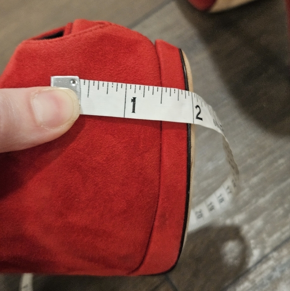 Giuseppe Zanotti Red Suede Peep Toe Platform Heels - Picture 11 of 13